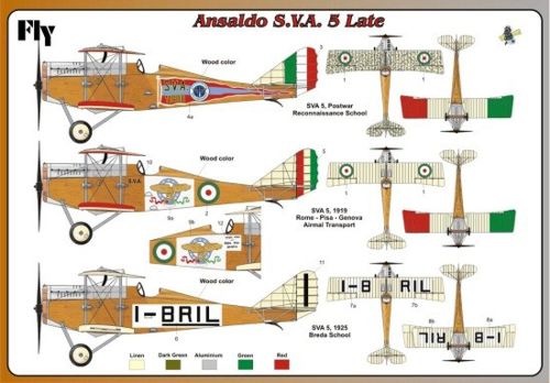 FLY YLF72002 1:72 Ansaldo SVA.5 Late version