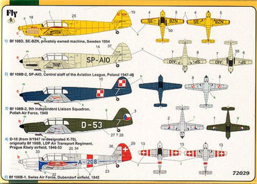 FLY YLF72029 1:72 Messerschmitt Bf-108B/D Taifun Post-War Service