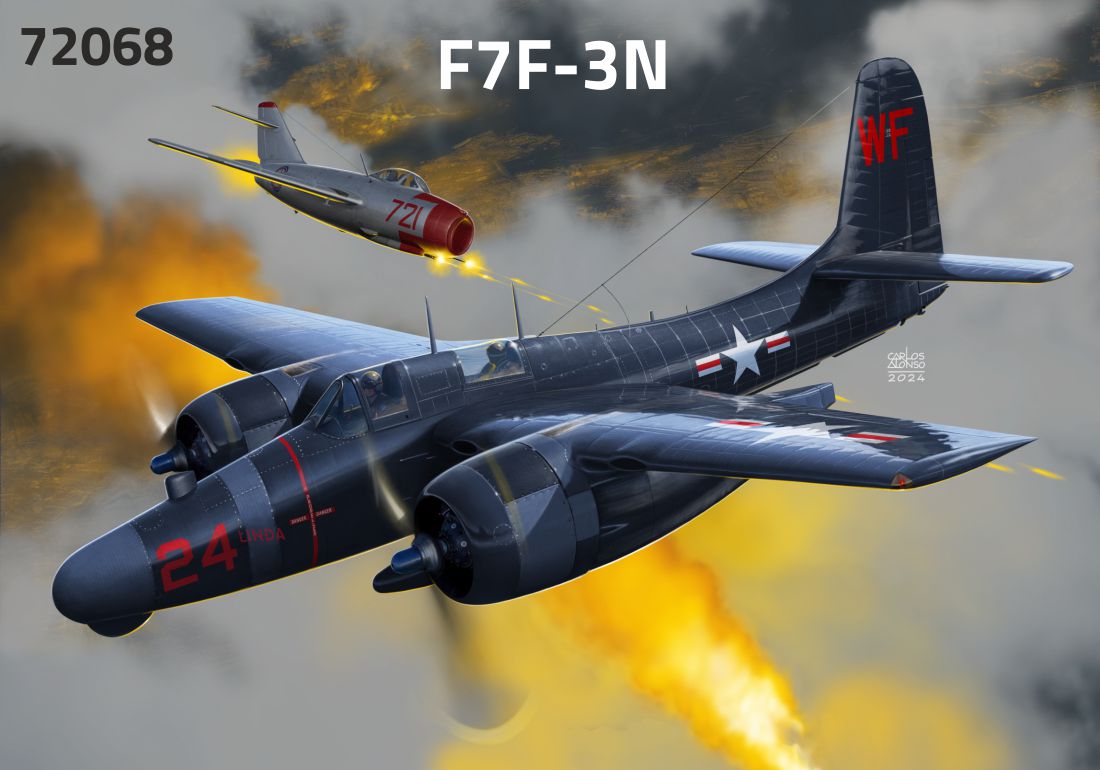 FLY YLF72068 1:72 Grumman F7F-3N Tigercat two seat night fighter