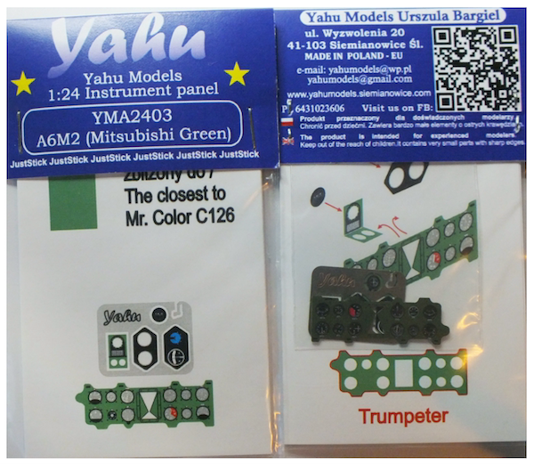 Yahu Models YMA2403 1:24 Mitsubishi A6M2 Zero