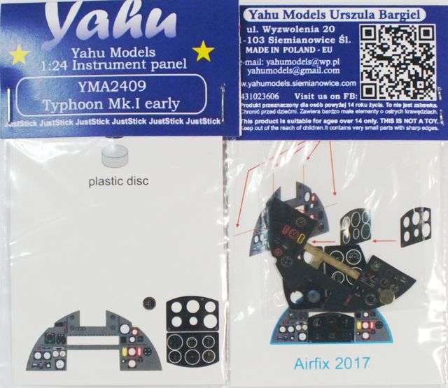 Yahu Models YMA2409 1:24 Hawker Typhoon Mk.Ib early PE Instr.