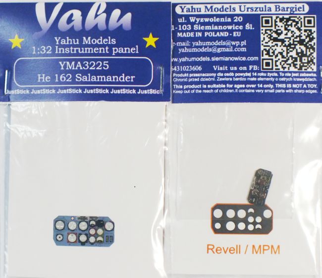 Yahu Models YMA3225 1:32 Heinkel He-162A-2 'Salamander' PE Instr.