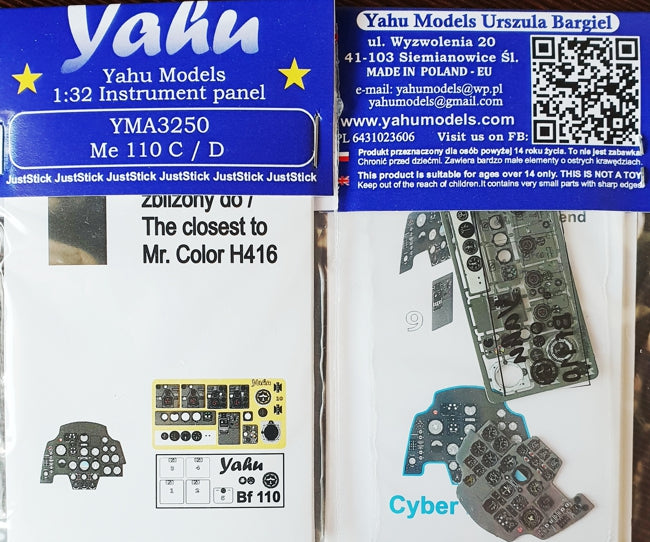Yahu Models YMA3250 1:32 Messerschmitt Bf-110C/D instrument panel