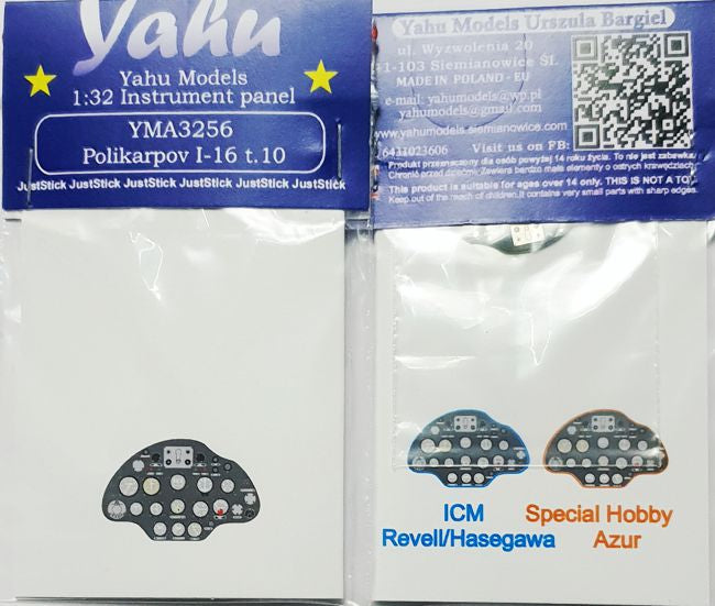 Yahu Models YMA3256 1:32 Polikarpov I-16 type 10 instrument panel