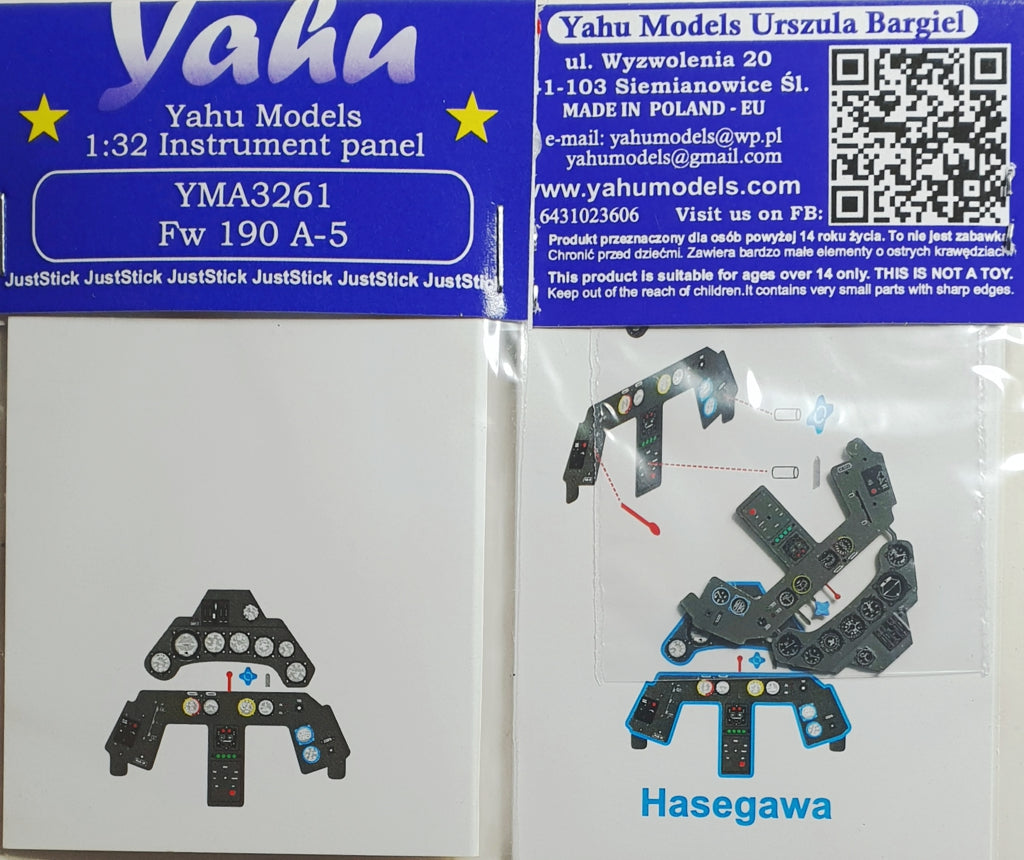 Yahu Models YMA3261 1:32 Focke-Wulf Fw-190A-5 instrument panel