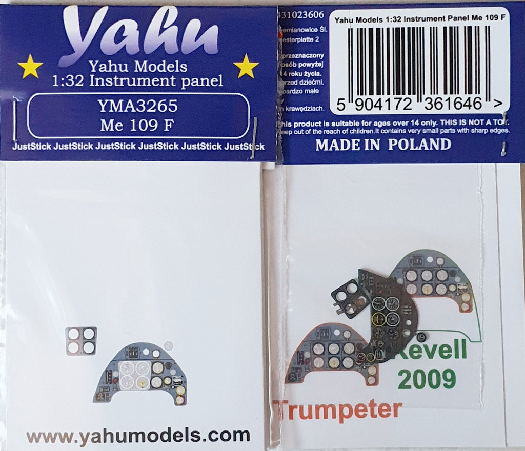 Yahu Models YMA3265 1:32 Messerschmitt Bf-109F instrument panel