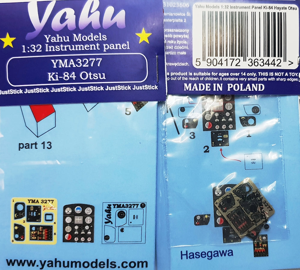 Yahu Models YMA3277 Nakajima Ki-84 Type 4 Hayate Otsu Panel 1:32
