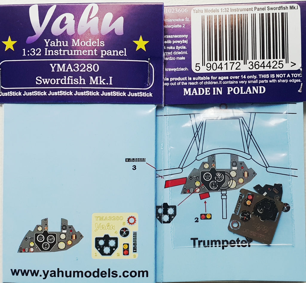 Yahu Models YMA3280 1:32 Fairey Swordfish Mk.I instrument panel