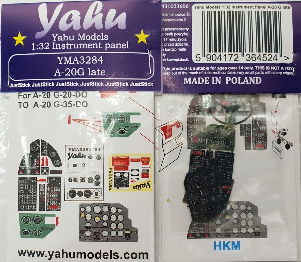 Yahu Models YMA3284 1:32 Douglas A-20G Havoc Late instrument panel