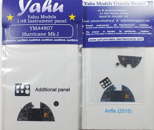 Yahu Models YMA4807 1:48 Hawker Hurricane Mk.I Photoetched instrument panels