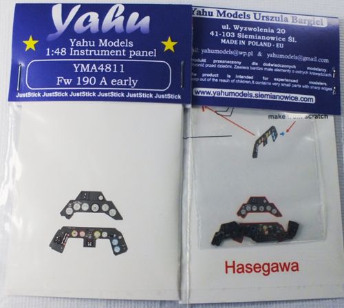 Yahu Models YMA4811 1:48 Focke-Wulf Fw-190A early Photoetched instrument panels