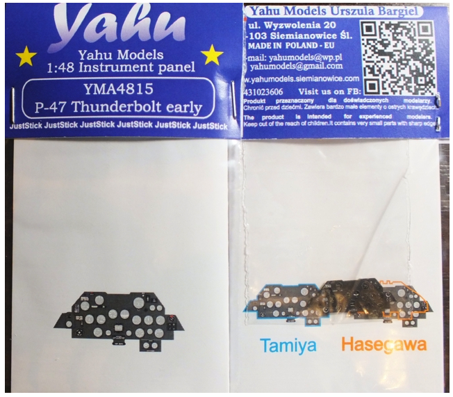 Yahu Models YMA4815 Republic P-47D Thunderbolt Early Panel 1:48