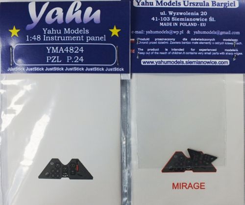 Yahu Models YMA4824 1:48 PZL/TKF P-24A/C Photoetched instrument panels
