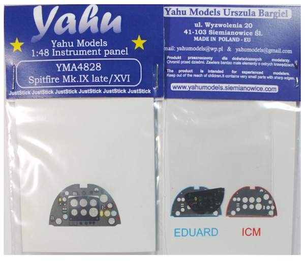 Yahu Models YMA4828 Spitfire Mk.IX Late/Mk.XVI Instrument Panel 1:48