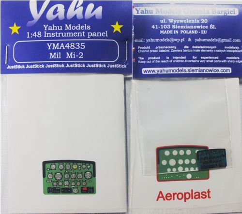 Yahu Models YMA4835 1:48 Mil Mi-2 Photoetched instrument panels