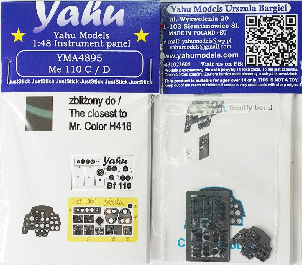 Yahu Models YMA4895 Messerschmitt Bf-109C/D Instrument Panel 1:48