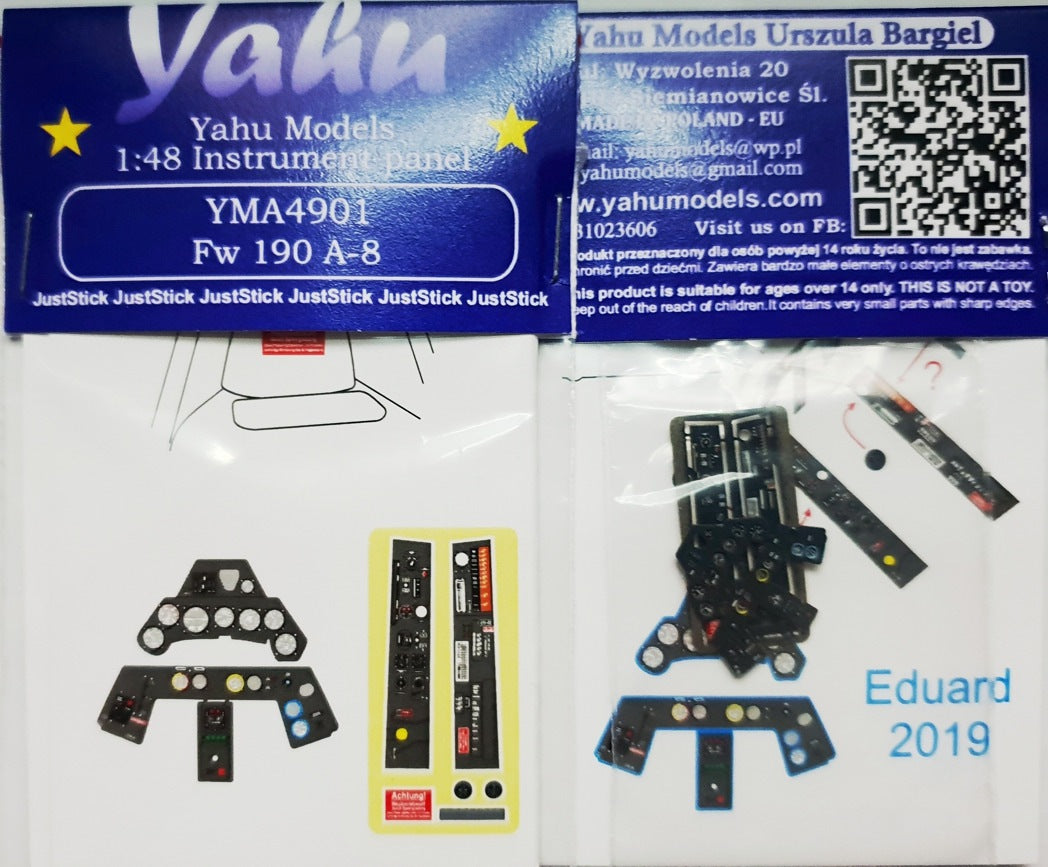 Yahu Models YMA4901 1:48 Focke-Wulf Fw-190A-8 instrument panel
