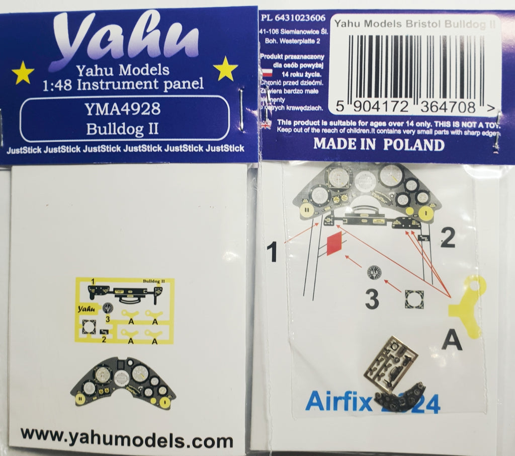 Yahu Models YMA4928 1:48 Bristol Bulldog II instrument panel