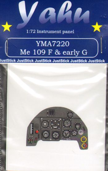 Yahu Models YMA7220 Messerschmitt Bf-109F/G Early Instrument Panel 1:72