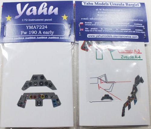 Yahu Models YMA7224 1:72 Focke-Wulf Fw-190A early Photoetched instrument panels