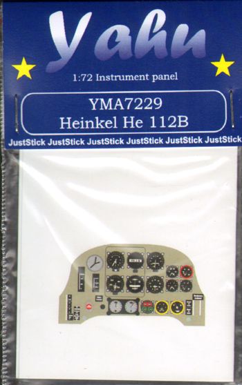Yahu Models YMA7229 1:72 Heinkel He-112B Photoetched instrument panels