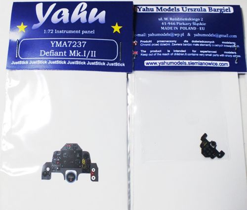 Yahu Models YMA7237 Boulton-Paul Defiant Mk.I/II Instrument Panel 1:72