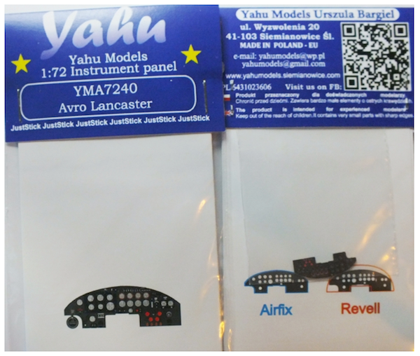 Yahu Models YMA7240 1:72 Avro Lancaster Mk.I/III Photo etched instrument panels