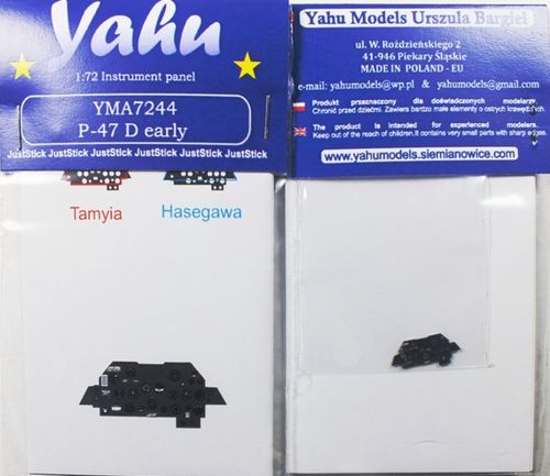 Yahu Models YMA7244 P-47D Thunderbolt Early Instrument Panel 1:72