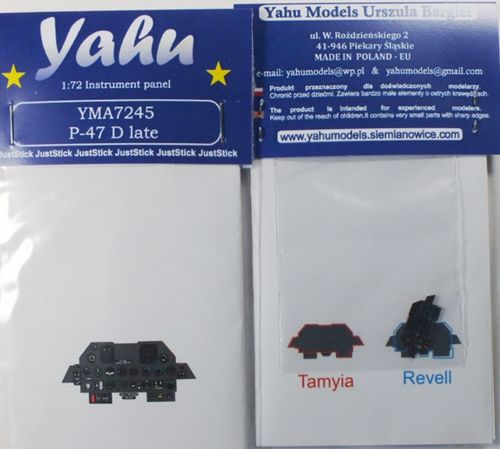 Yahu Models YMA7245 P-47D Thunderbolt Late Instrument Panel 1:72
