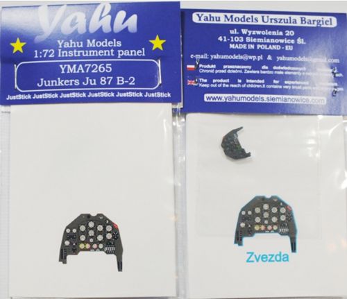 Yahu Models YMA7265 1:72 Junkers Ju-87B-2 'Stuka' Photoetched instrument panels