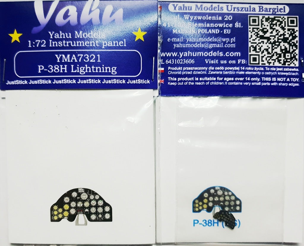 Yahu Models YMA7321 1:72 Lockheed P-38H Lightning instrument panel