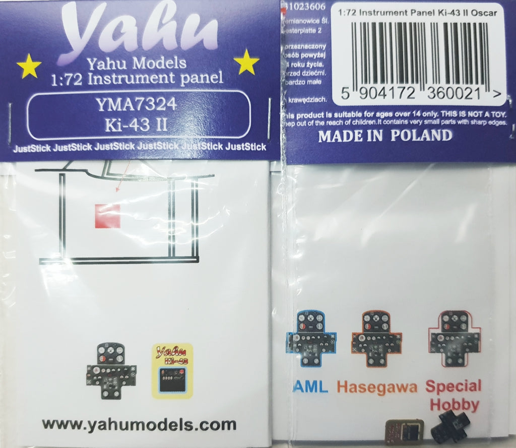 Yahu Models YMA7324 1:72 Nakajima Ki-43-II instrument panel