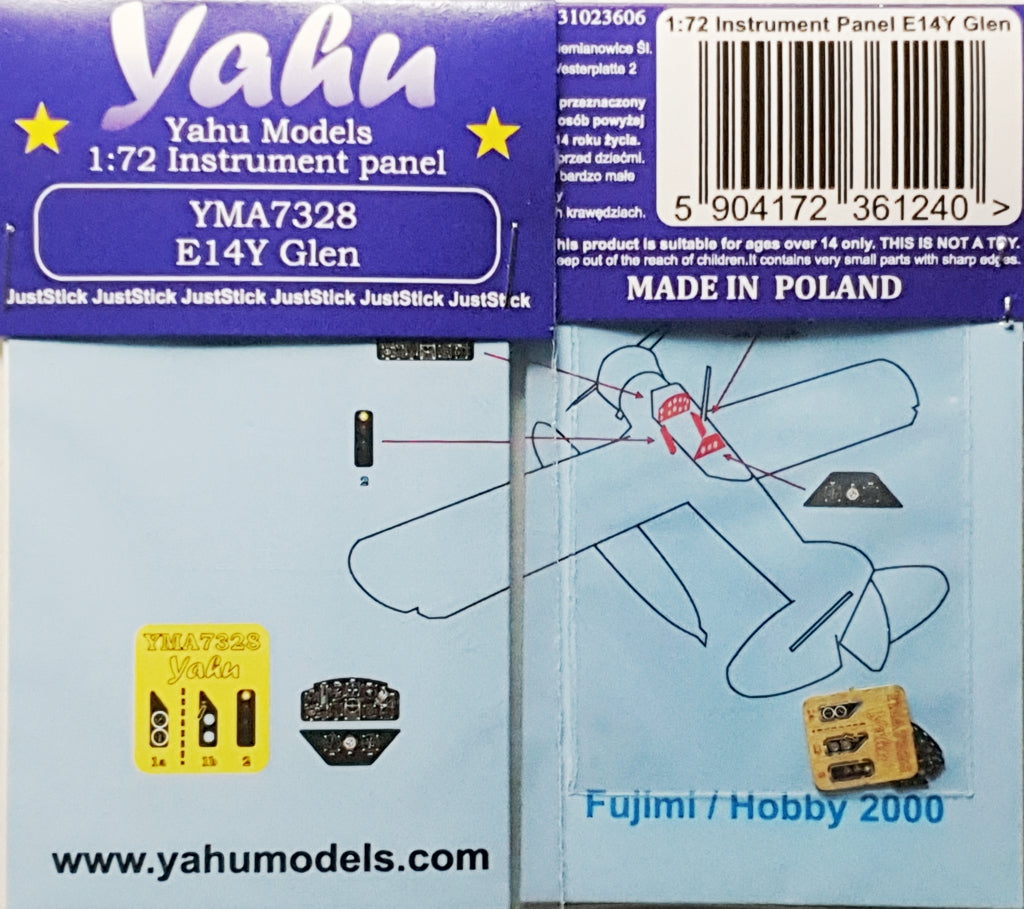 Yahu Models YMA7328 1:72 Kugisho E14Y1 Model 11 'Glen' instrument panel
