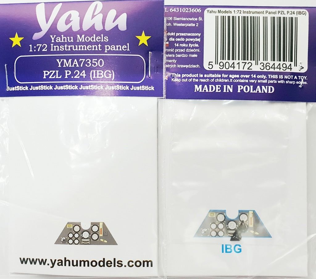 Yahu Models YMA7350 1:72 PZL P.24 instrument panel