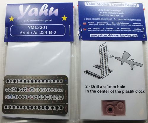 Yahu Models YML3201 1:32 Arado Ar-234B-2 instrument panel