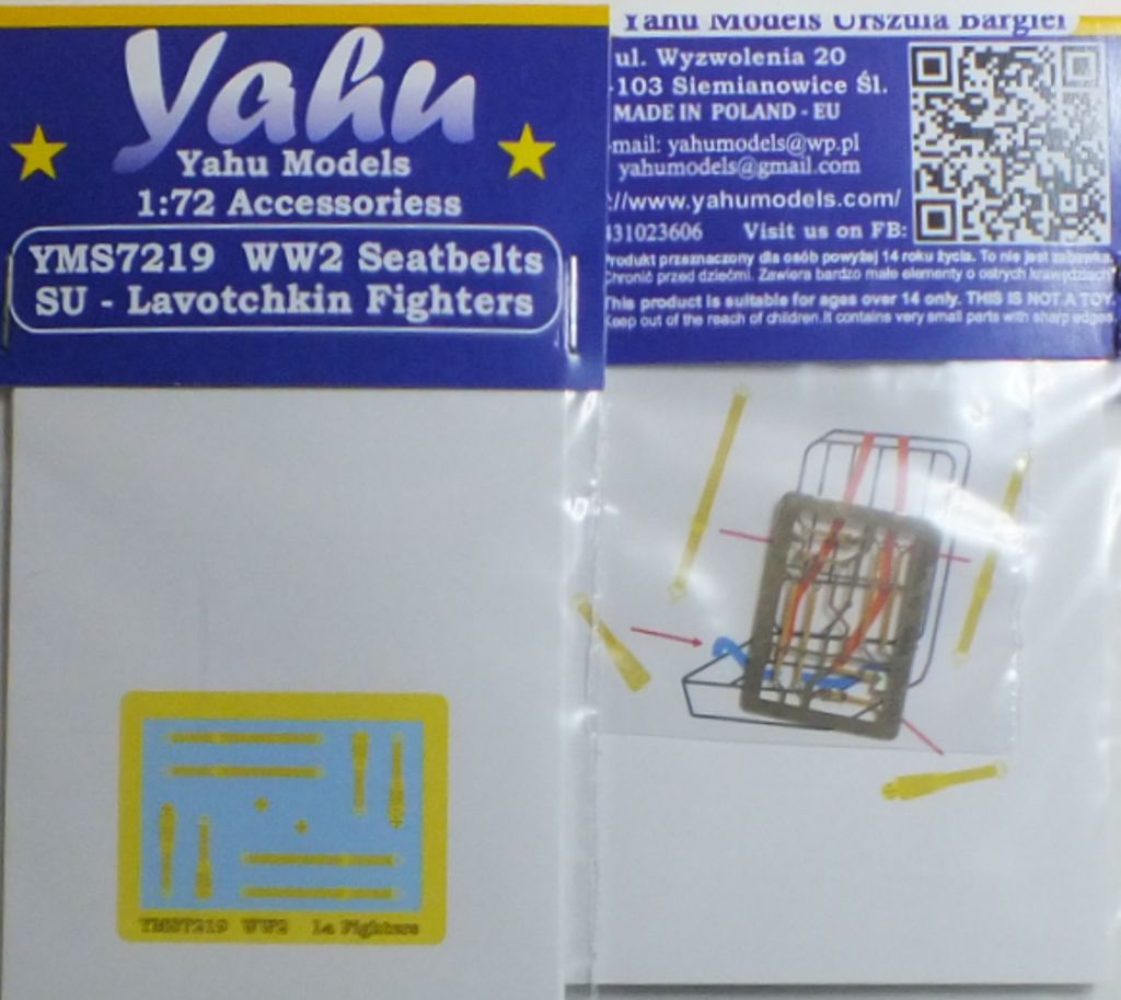 Yahu Models YMS7219 1:72 WWII Seatbelts