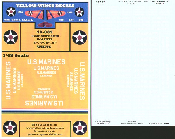 Yellow Wings YW48039 1:48 U