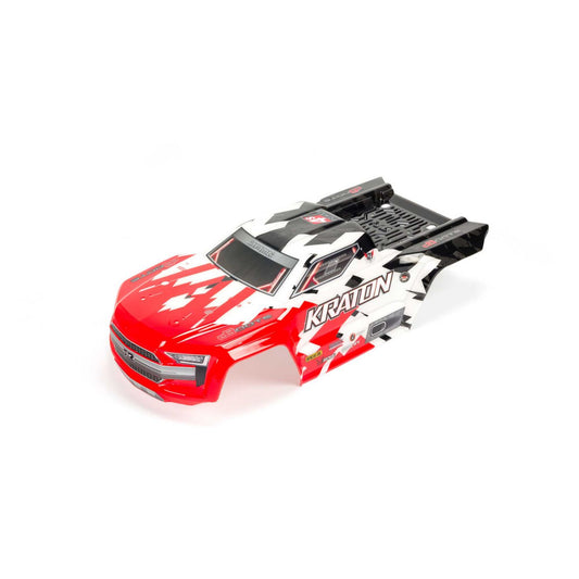 Arrma Kraton 4x4 BLX Painted Decaled Body Red AR402215