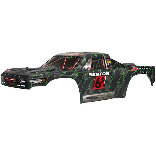 Arrma SENTON 6S BLX Painted Body Black/Green AR406144