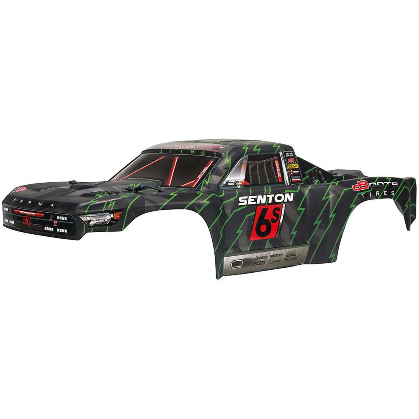 Arrma SENTON 6S BLX Painted Body Black/Green AR406144