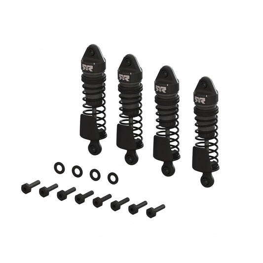 Arrma Aluminum Shock Set, 58mm Length, 2000cSt Oil (4), Gunmetal: ARA-1560