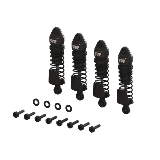 Arrma Aluminum Shock Set, 58mm Length, 1000 cSt Oil (4), Black: GR ARA-1567