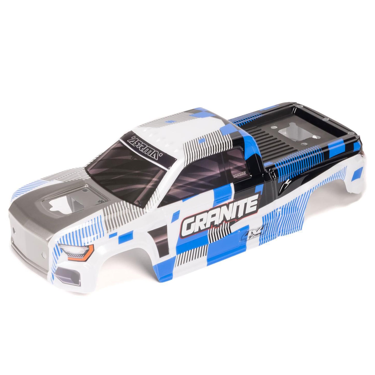 Arrma Clipless Painted Decaled Body, Blue: GRANITE 4X4 1:10 ARA-2246
