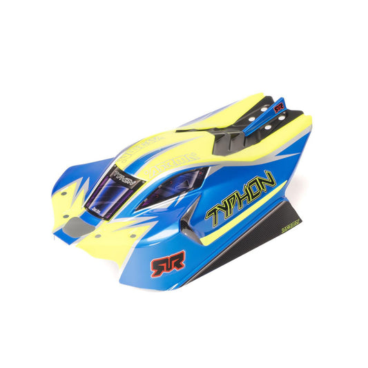 Arrma Clipless Painted Decaled Body, Blue: TYPHON 4X4 1:8 ARA-2249