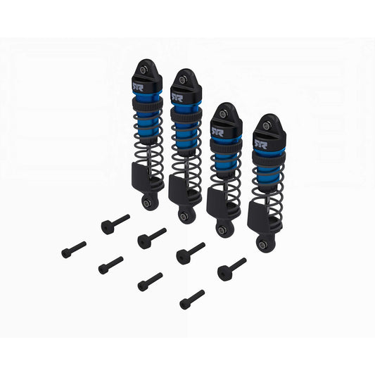 Arrma Shock Set, Front/Rear Assembled, TBC cSt Oil, Blue (4Pcs): M ARA-2671