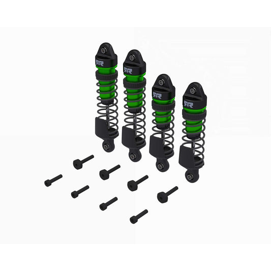 Arrma Shock Set, Front/Rear Assembled, 1300cSt Oil, Green (4Pcs): ARA-2763