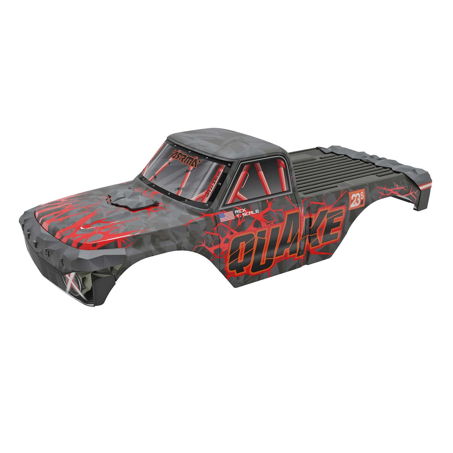 Arrma QUAKE Painted Decaled Trimmed Body Set, Red ARA-2879