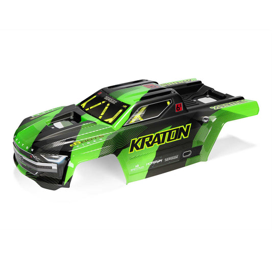 Arrma Painted Body with Decals, Green/Black: KRATON 6S BLX V6 1:8 ARA-3008