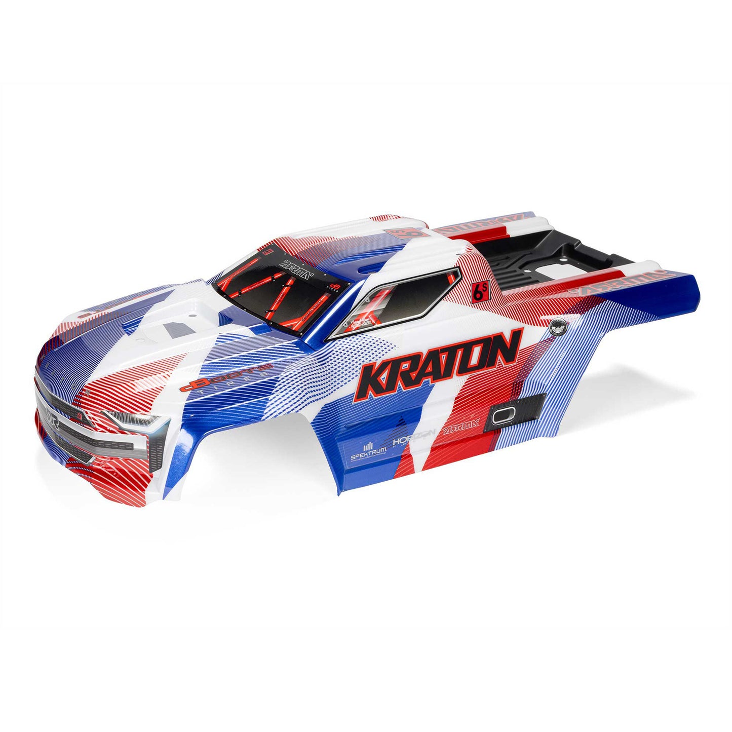 Arrma Painted Body with Decals, Blue/Red: KRATON 6S BLX V6 1:8 ARA-3009