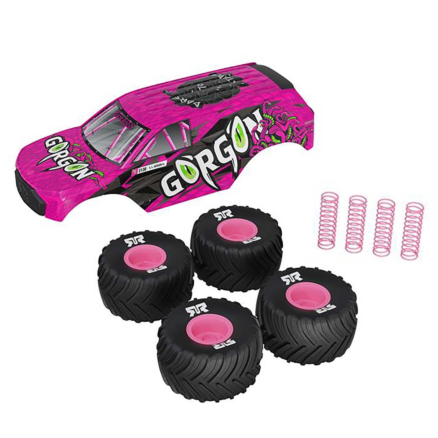 Arrma GORGON GROM Pink Parts and Body Bundle ARA-3987
